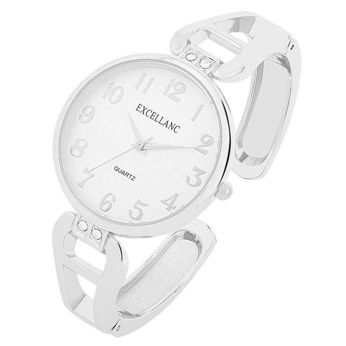 Montre bracelet - EXCELLANC - Excellanc - Boîtier 33 mm - Bracelet jonc métal argenté - Quartz Japan PC21