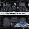 Кожаные автомобильные коврики на заказ для Volkswagen VW Passat B6 2007 2008 2009 2010 2011, ковры, подушечки для ног