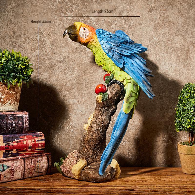 Nordic Parrot Ornaments: Decorative Bird Models for Living Room, Wine Cabinet, or Garden