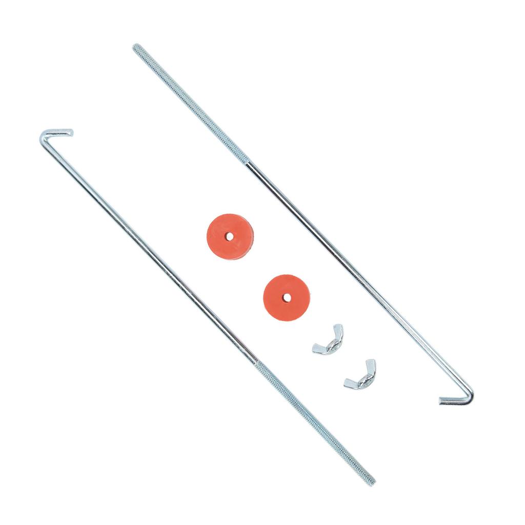 Universal 12in J Hook Battery Hold Down Bolts Professional with Washer Wing Nut for Car