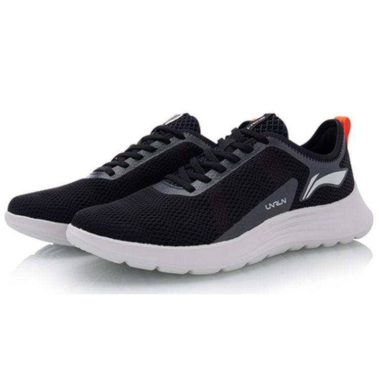 Li Ning Future Run Удобная ткань Нескользящая Износостойкая Низкие Беговые кроссовки Унисекс Черный ARBQ005-2