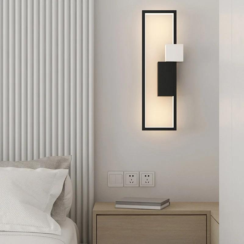 Nordic Modern LED Настенные светильники Гостиная Кабинет Спальня Прикроватные светильники Проход Лестницы Кухня Украшения дома Настенные светильники Внутреннее освещение