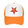 Custom Punk Soviet Union Red Star Hammer And Sickle Baseball Cap CCCP USSR Flag Trucker Hat Sun Protection Snapback Trucker Cap