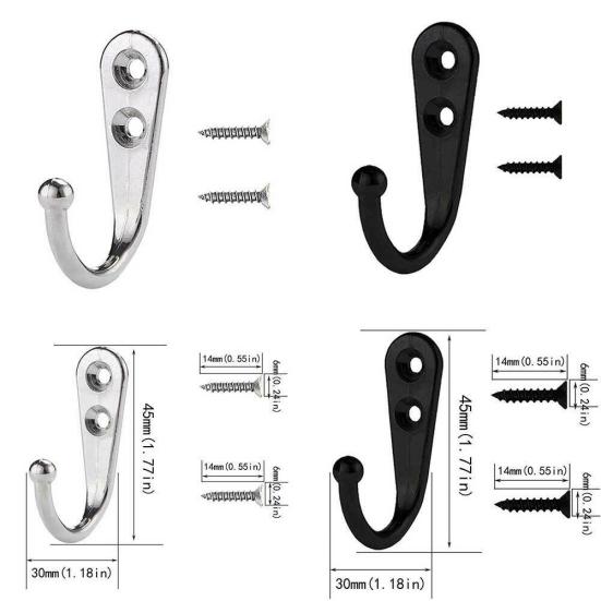 10 шт., винтажные крючки для вешалок для ванной и кухни, пальто, одежды, полотенец, настенная дверная вешалка