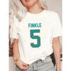 Oversized T Shirt Black Finkle 5 Number Print Unisex Streetwear Casual Wear