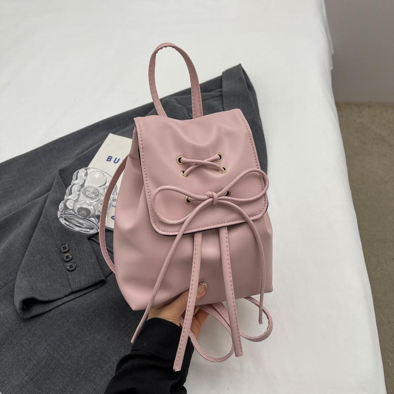 Stylish Korean Bowknot Backpack For Women Trendy Fashionable Handbag With Soft Pu Material
