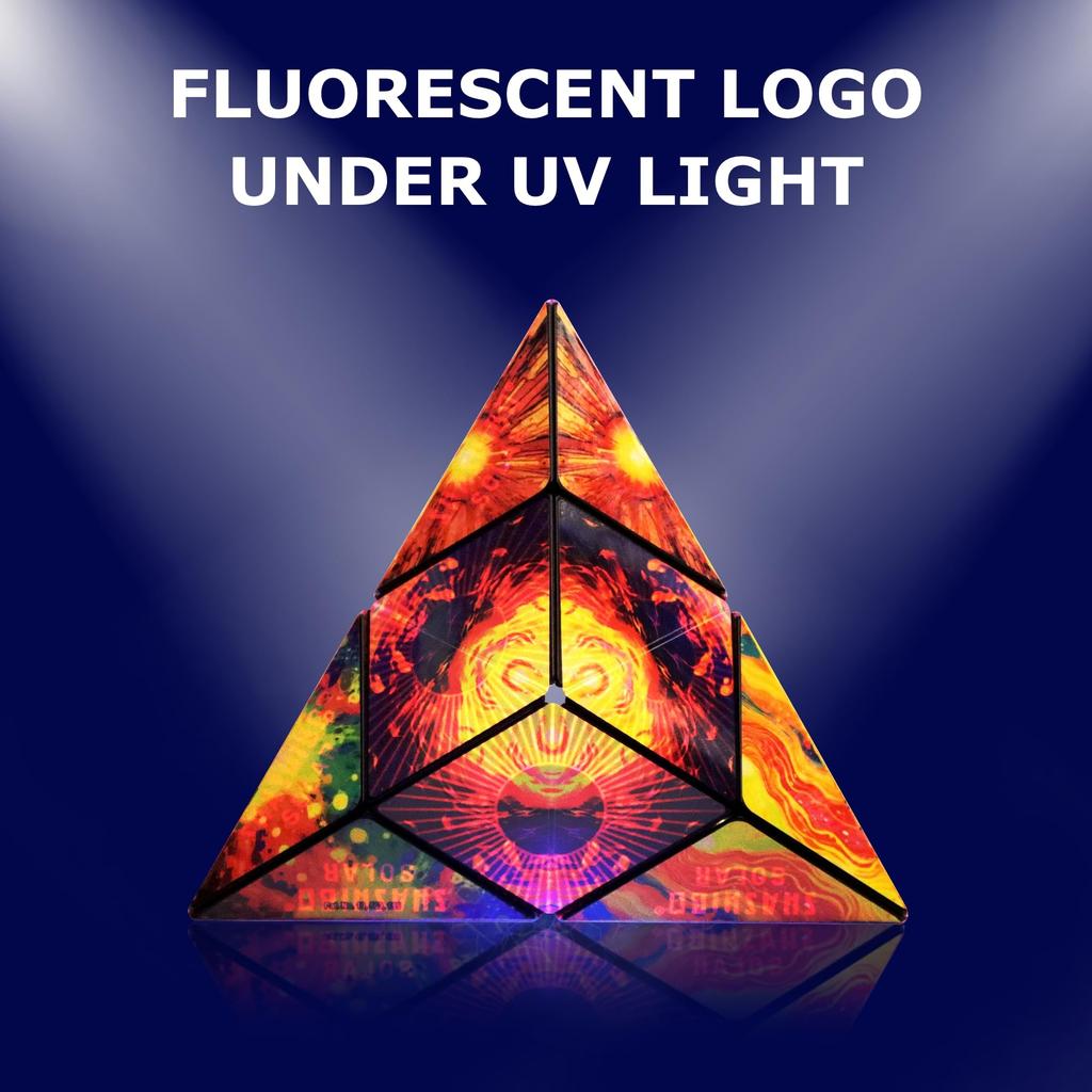 Запатентованный кубик-фигурка SHASHIBO Shape Shift Box с 36 редкоземельными магнитами, трансформирующийся в более чем 70 форм (Голограмма Солнечная)