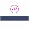 VidaXL Wall Panels 12 Pcs Blue 90x15 Cm Fabric 1.62 M² 343882