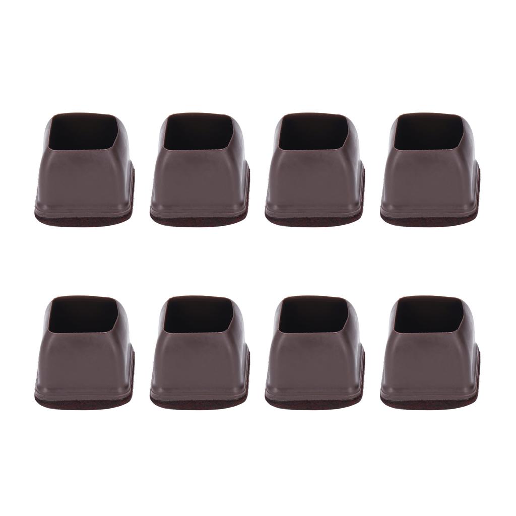 8 шт. Чехол на ножку стула TPE Защита пола Набор колпачков для ножек мебели для стола, табурета, коричневый L