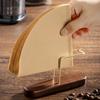 Wooden Coffee Filter Paper Rack Paper Filter Vertical Storage Box Fan Shape V Shape Paper Holder Coffee Maker Accessories
