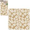 [Q4324] - Cotton Cushion Cover 'Nature' Taupe (leaves) - 40x40 Cm