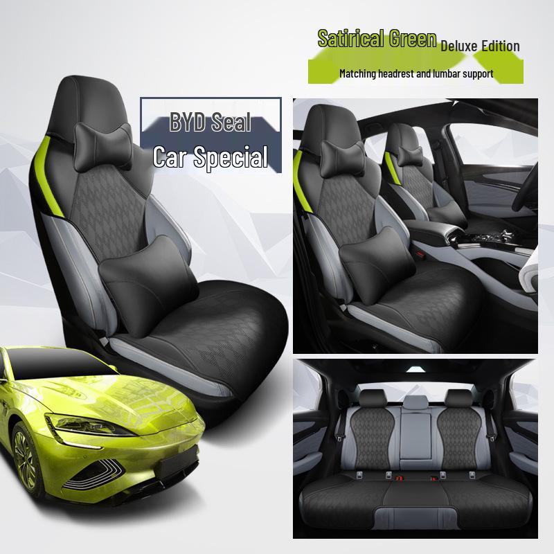 Чехол на сиденье BYD Seal: Перфорированная, Дышащая, Роскошная, Подушка-полупакет для всех сезонов.