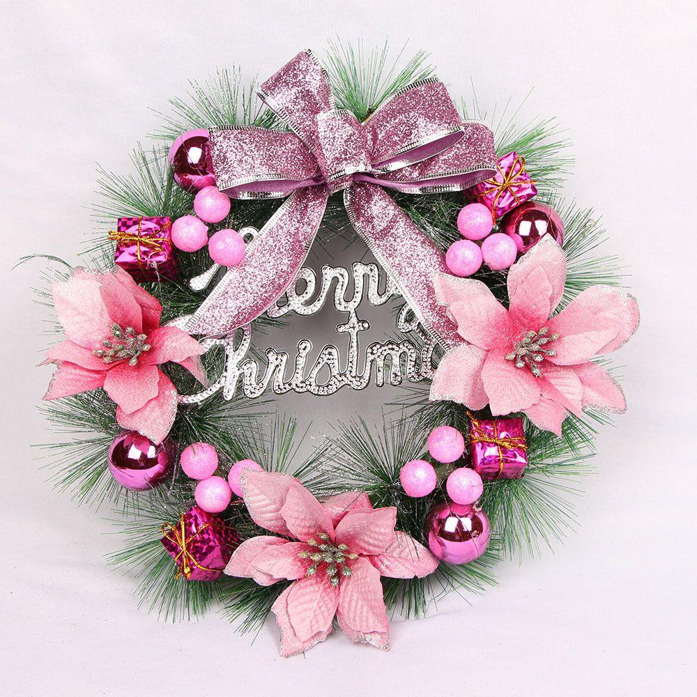 Luxurious Pvc Christmas Wreath For Front Door Elegant Xmas Party Garland Decor