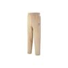 Logo Print Solid Color Drawstring Straight Leg Knit Sports Pants Women Bottoms Khaki 538855-67