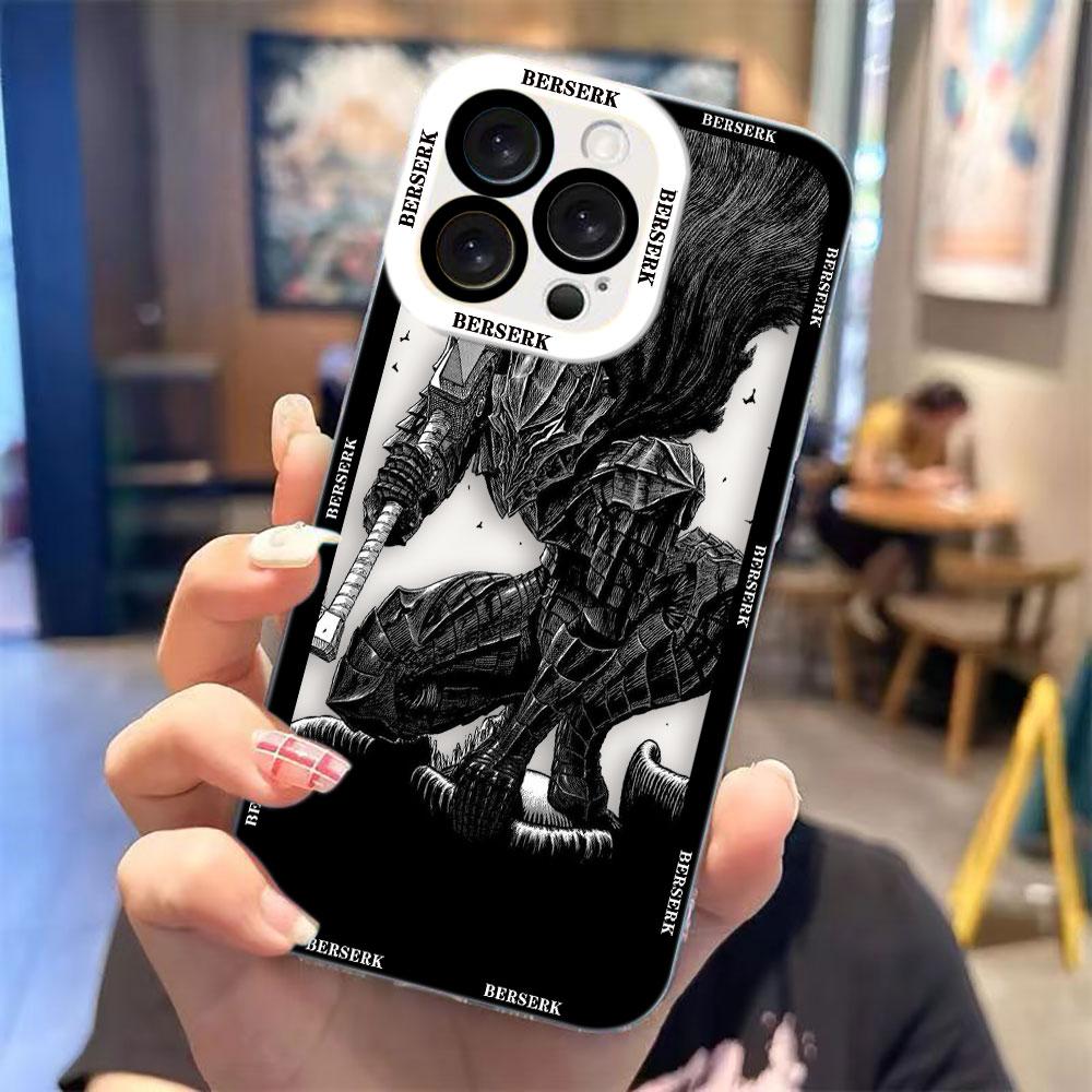 Аниме B-Берсерк G-Гатс Чехол Прозрачный Чехол для Телефона Для iPhone Apple 17 AIR 16E 16 15 14 12 13 11 Pro Max Plus XR TPU DIY Чехол-Оболочка
