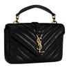 Saint Laurent Мини Сумка на Цепочке Колледж Noir Женские Сумки Черный 779430-DZH07-1000