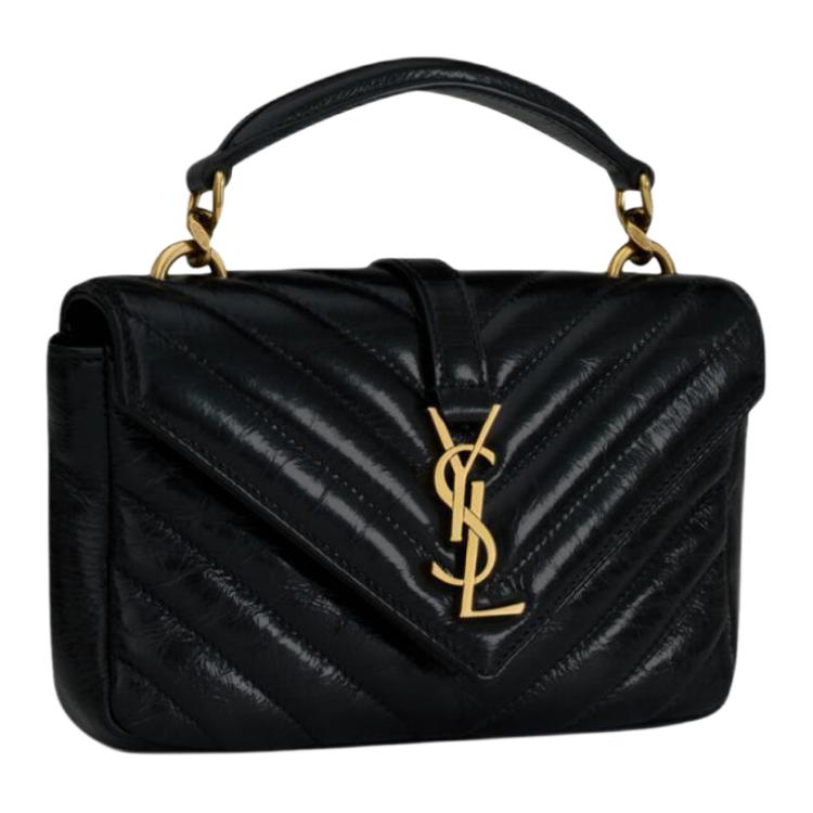 Saint Laurent Мини Сумка на Цепочке Колледж Noir Женские Сумки Черный 779430-DZH07-1000