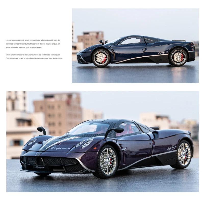 1/18 масштаб Pagani Huayra Dinastia сплав спортивная модель автомобиля литые металлические суперкар гоночный автомобиль модель звук и свет детские игрушки подарок