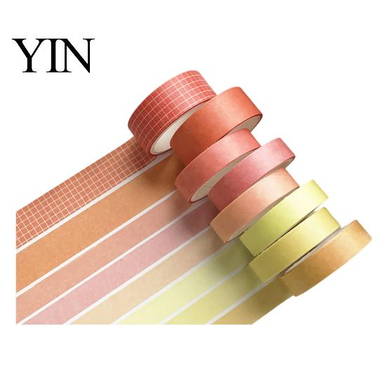 Translucent Washi Tape 8 Rolls Set, Decorative Stickers, Aesthetic Solid Color Tapes Soft for Scrapbooking Supplies, Journaling Junk Journal, Wrapping