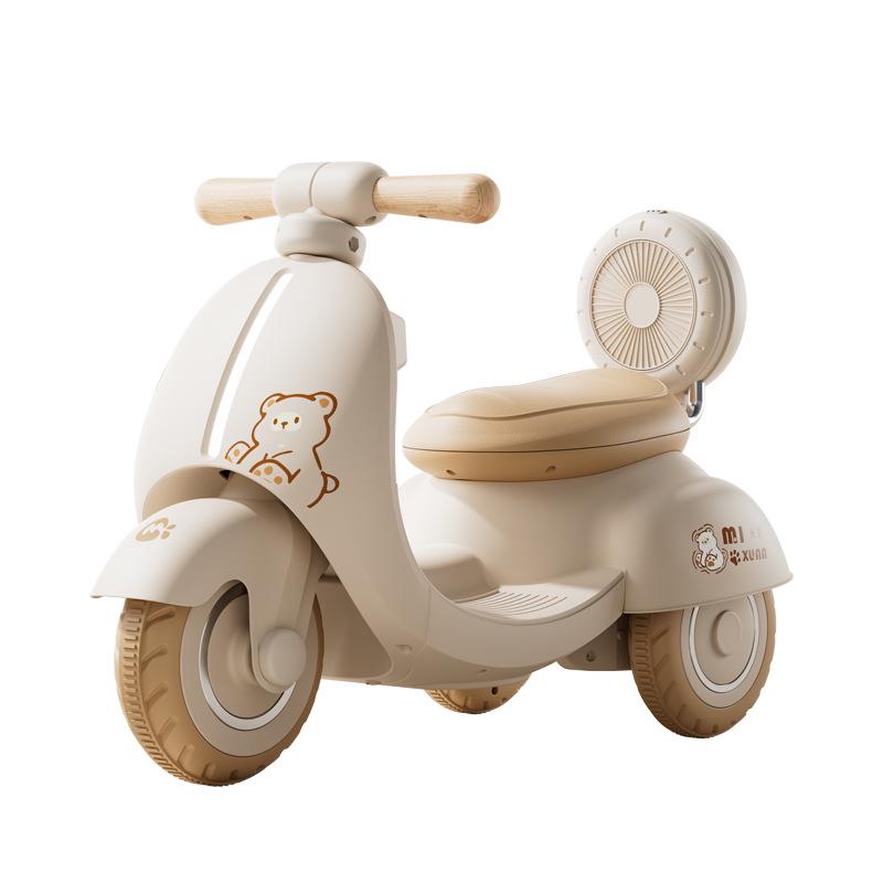 Детский электрический трехколесный мотоцикл с пультом дистанционного управления и световыми эффектами для мальчиков и девочек - Автомобиль Мулан