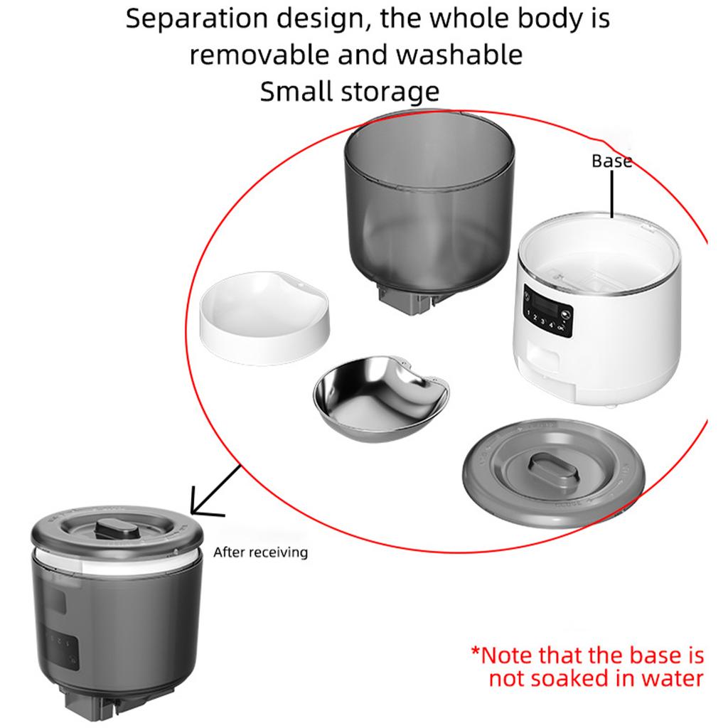 Pet Feeder Automatic 4L Remote Graffiti APP Timed Quantitative Cat and Dog Supplies WIFI Smart Feeder