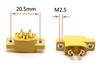 Amass Xt60E- Male Panel Connector - 35A, 80V Dc, 2-Hole M2.5 Mounting