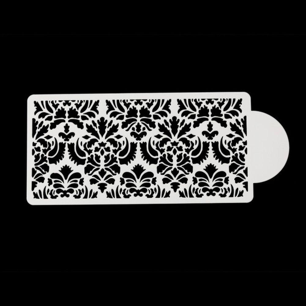 Sugarcraft DIY Template Cake Damask Lace Border Cake Decorating Tool Cupcake Stencil Fondant Mold
