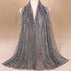 Glitter Scarf Women Muslim Shimmer Hijab Crinkle Shiny Shawl Islamic Headscarf