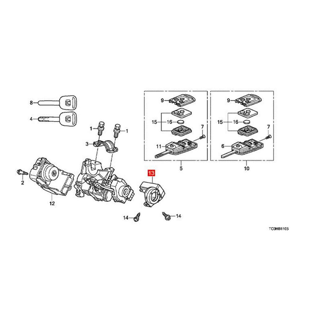 Модуль иммобилайзера 39730-TK4-H01 Для Honda Accord 2011-2013 Odyssey 2010-2012