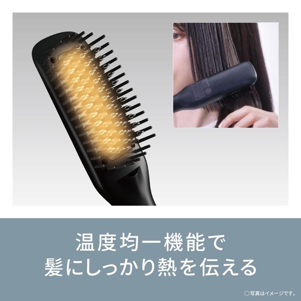 Panasonic Brush Iron Straight Ionity Negative Ion Тонкая щетка Совместимость с зарубежными странами Черный EH-HS21-K