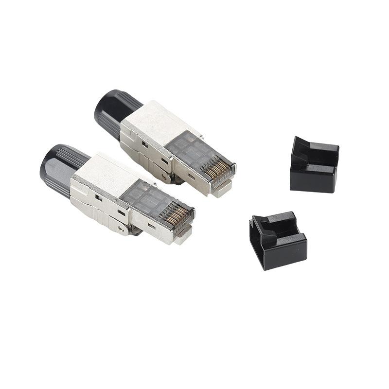 1 шт. Экранированный модульный штекер для терминации RJ45 без инструментов, разъем RJ45 Cat8 Cat7 Cat6A, 2000 МГц, 40G Lan-кабель, для 22AWG-24AWG