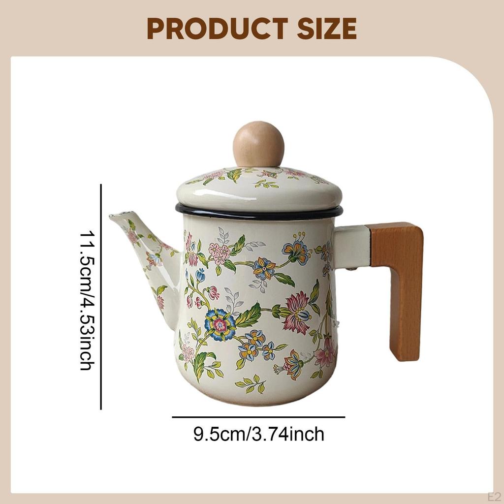 Эмалированный кофейник многоцелевой с крышкой, чайник для воды для вечеринки, кухни, дома