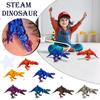 3D Printed Steam Tech Dinosaur, Animal Toys, Home, Room, Car Decoration, Desktop Ornaments, And Free Movement Of Joints,Steam Tech Dinosaur