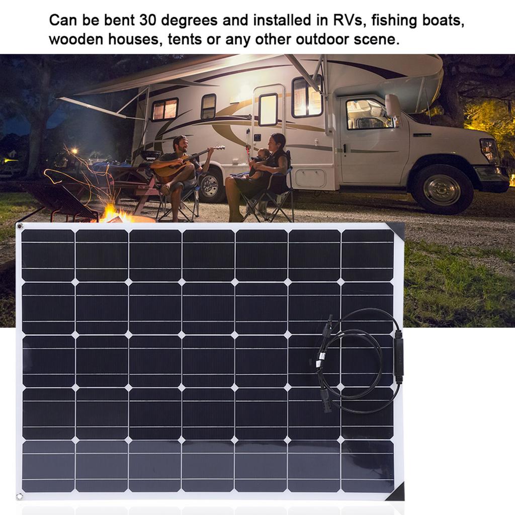150W Flexible Solar Panel 20A Solar Controller 10M Extension Cable for Motorhome Boat