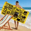 YB Print Beach Towel, Large Soft Quick Dry Towel for Beach Camping Swimming
