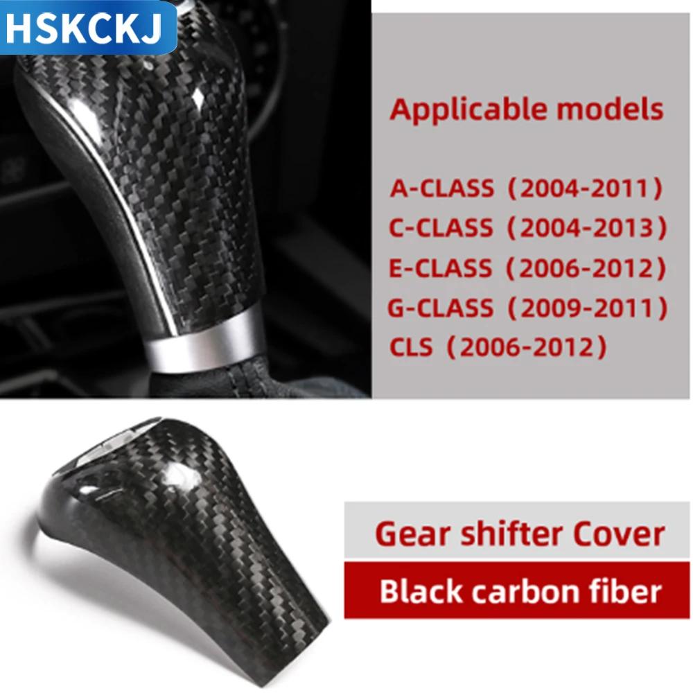 For Mercedes Benz W204 W212 W205 W169 W219 W463 CLS C E A G Class Real Carbon Fiber Gear Shift Knob Cover Interior Accessories
