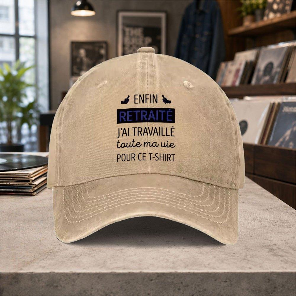 Retirement Humor Baseball Cap Unisex Adjustable Vintage Washed Hat For Men Women Outdoor Daily Wear Gifts