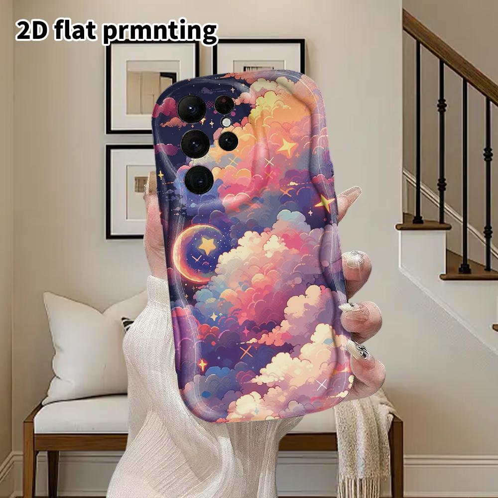Phone Case: 2D Flat Samsung Galaxy A34 A35 M05 M06 S20 S22 S21 FE Plus 5G Protective Case, Couple Style, Gradient Galaxy, Christmas and Halloween Gift