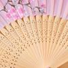 Janpanese Style Hand Held Folding Dance Fan Wedding Party Lace Silk Folding Hand Held Flower Tokyo