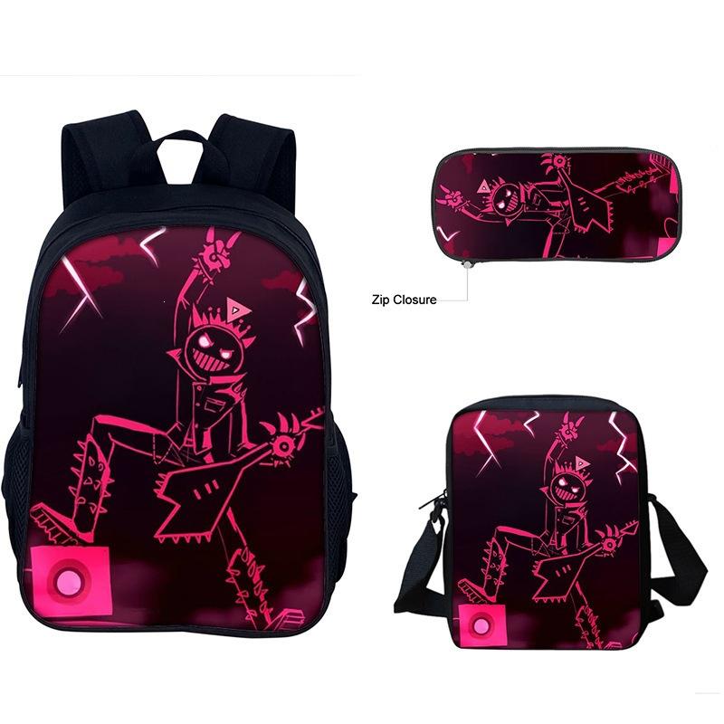 Just Shapes&Beats Kids Backpack Set 3-Piece for School Students Lightweight Ergonomic Large Capacity Fun Pattern