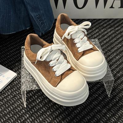 Piaohong универсальные спортивные туфли на платформе увеличивают рост девушек, повседневные кеды на шнуровке, осень и зима, литературные и художественные