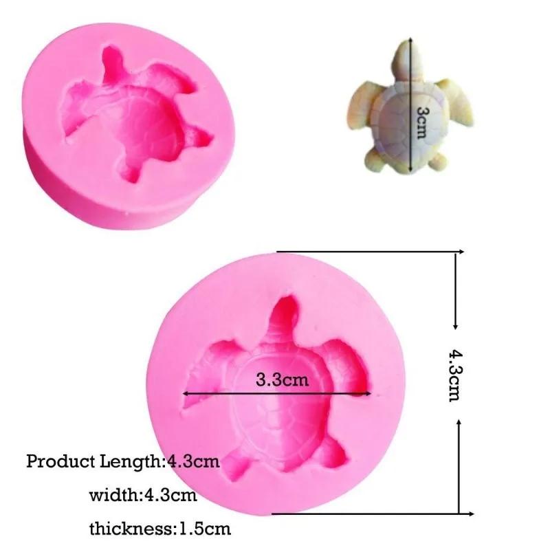 3D Форма для мыла в виде черепахи Силиконовая форма DIY Формы для свечей Форма из силикагеля Кухонные инструменты для выпечки и украшения тортов