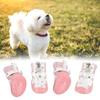 4Pcs Breathable Breathable Pet Boots Golden Mesh Puppy Paw Shoes Mesh Dog Shoes  Indoor Activities