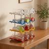 Anti-Fall Cup Storage Rack Large Capacity Water Cup Holder Wavy Multi-layer Finishing Rack  Pantry