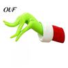 Unique Seasonal Storage Solution Green Elf Christmas Ornament Hanger, Holiday Hand Wall Hook, Small Item Organizer for Home Ornaments Display