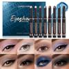 8-color Eye Shadow Stick Set 2-in-1 Eye Shadow Highlight Stick Waterproof and Sweat Resistant Makeup Gift Box Suitable for Daily Dressing
