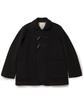 Cotton Bell Round Collar Duffle Coat - Black