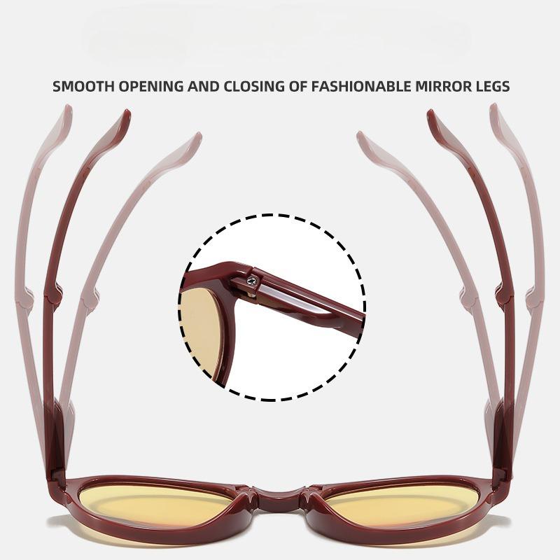 Портативные складные очки для чтения с ночным видением и подсветкой, защищающие от синего света, для женщин и мужчин, HD ультралегкие очки для пресбиопии