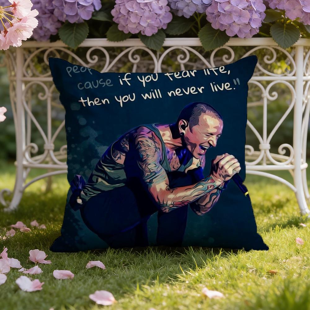 Чехол на подушку C-Chester B-Bennington Чехол для подушки для дома и автомобиля Двухцелевой: Двусторонняя конструкция для максимального комфорта