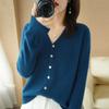 Women Cardigans Autumn Winter Single Breasted Knitwears Long Sleeve V-neck Knit Cardigan Korean Fashion Spring Casual Sweater
